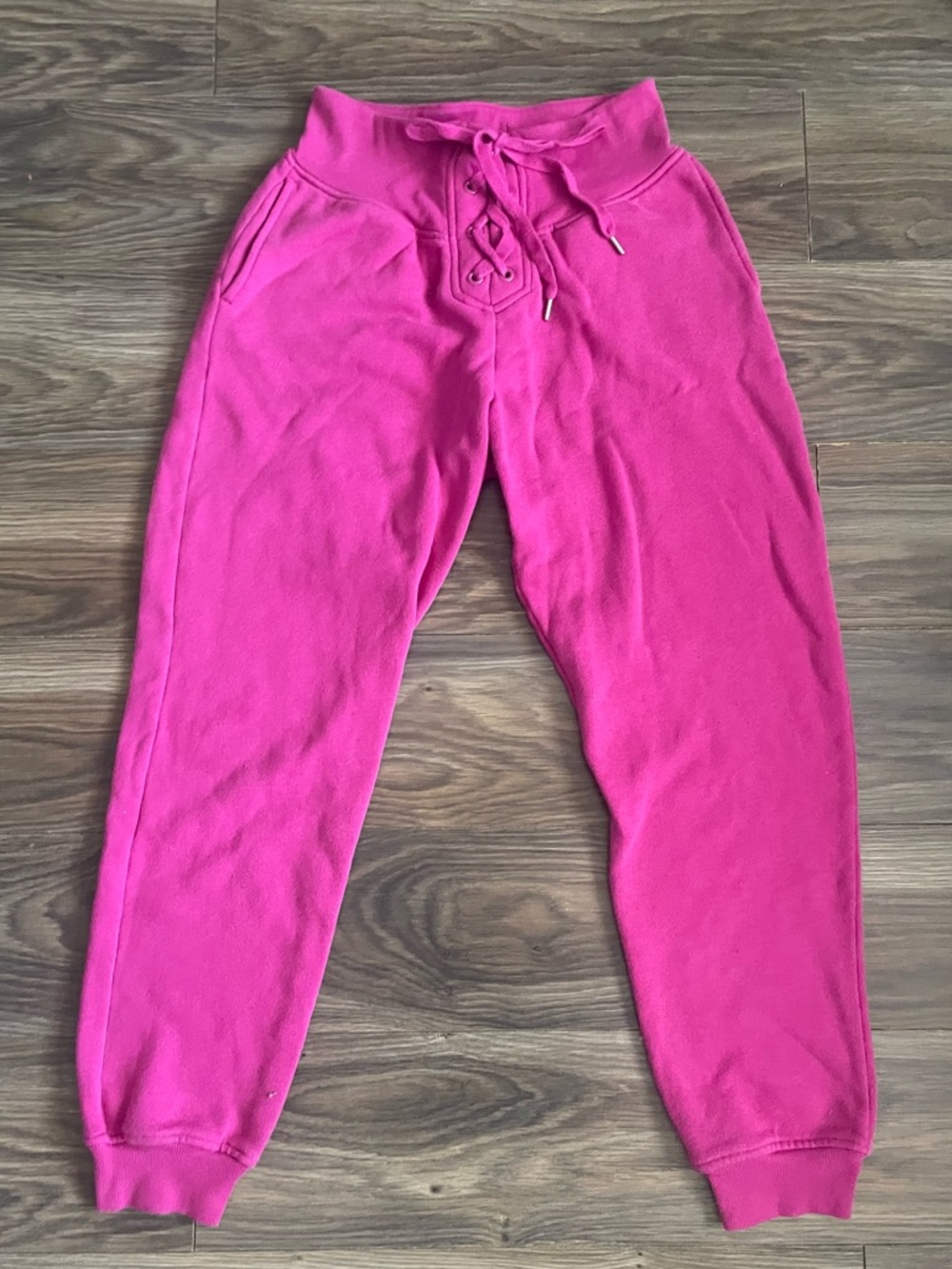 Victoria's Secret Hot Pink Lace-Up Jogger Pants